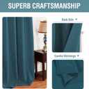 H.VERSAILTEX Blackout Curtain for Living Room Thermal Insulated Window Treatment Curtain Extra Long 84 inch Length Energy Saving Solid Grommet Top Blackout Drape, One Panel, Dark Teal, 52" W x 84" L