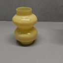 JSPYFITS Glass Hydroponic Flower Vase, Double Balls Colored Glass Bubble Vase for Flower, 7 Inches Glassvase Funky Vase for Home/Office/Weddings/Party Table Flower Dcor (Milky Yellow)