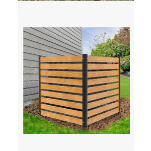 SLSY Air Conditioner Fence Trash Can Fence Wood Privacy Fence Panel for Outside, 3 Panel 