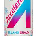 Accelerator Energy Drink, Island Guava 12oz can (12 pack), Zero Sugar, Sustained Energy from 100% Natural Caffeine (200mg from Green Coffee Bean & Green Tea extract) (EXP 06/01/26)