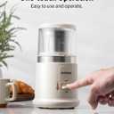 SHARDOR One Touch Coffee Grinder Electric, Spice, Herb, For Coffee Bean Spices and Seeds with 1 Removable Stainless Steel Bowl, Dry Grinder, White