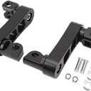 Motorcycle Foot Pegs Bracket, Adjustable Highway Foot Pegs Extension Brackets, Passenger Highway FootPegs Male Mount Foot Peg Clamp Support Extensions Bracket (Black)