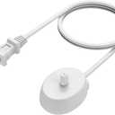 Replacement Charger Compatible with Oral B Electric Toothbrush Series 3 4 5 6 Pro 1000/3000/5000, Inductive Charging Base Portable Waterproof Power Cord Environmental ABS, Model XT-3757 White