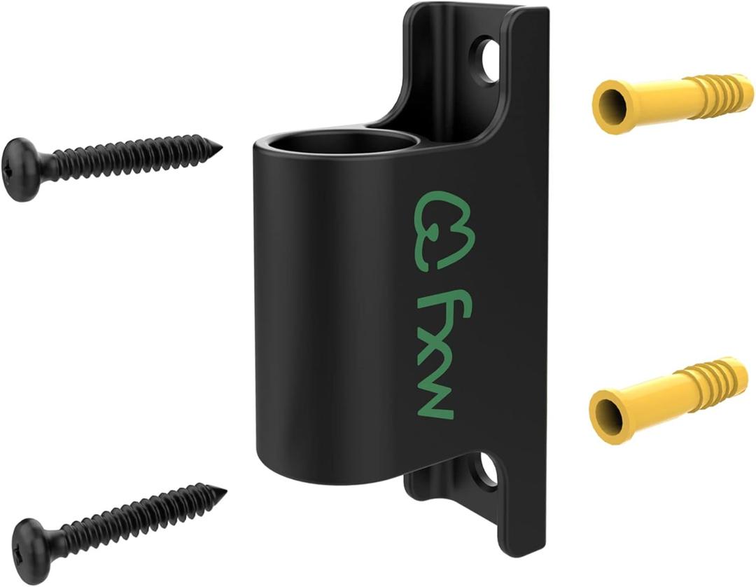 FXW Fence-to-Wall Anchor (Pack of 4) for Use with Dog Playpen in Yard, Garden, Doorways, Fireplace, Indoor/Outdoor, Fits All Heights of Playpen, BlackPatented