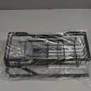 Shower Caddy Over Head Bathroom Hanging Organizer, Storage Rack Basket with Hooks for Razor and Sponge Rustproof (Black)