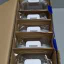 MFY 5-Pack 36 OZ Glass Storage Containers with Lids, Glass Meal Prep Containers Set, Airtight Lunch Containers with Lids, Microwave, Oven, Freezer and Dishwasher Safe, White