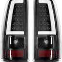 Silverado Tail Lights Compatible With 2003-2006 Chevy Silverado 1500/1500HD 2500/2500HD 3500 Driver and Passenger Side OE Style Rear Brake Lamps, Bulb and Harness Included