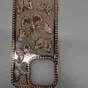 Girly Designed for iPhone 16 Pro Bling Case 6.3",Cute electroplated 3D Butterfly Glitter Rhinestones Slim Case Luxury Shockproof Protective Cover for Women Girls(Gold)