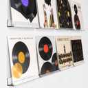 MAQUITA 8 Pack 12-inch Vinyl Record Wall Mount,Clear Acrylic Album Record Holder Display,Kids Bookshelf,A Collector's Item for Music Record Enthusiasts