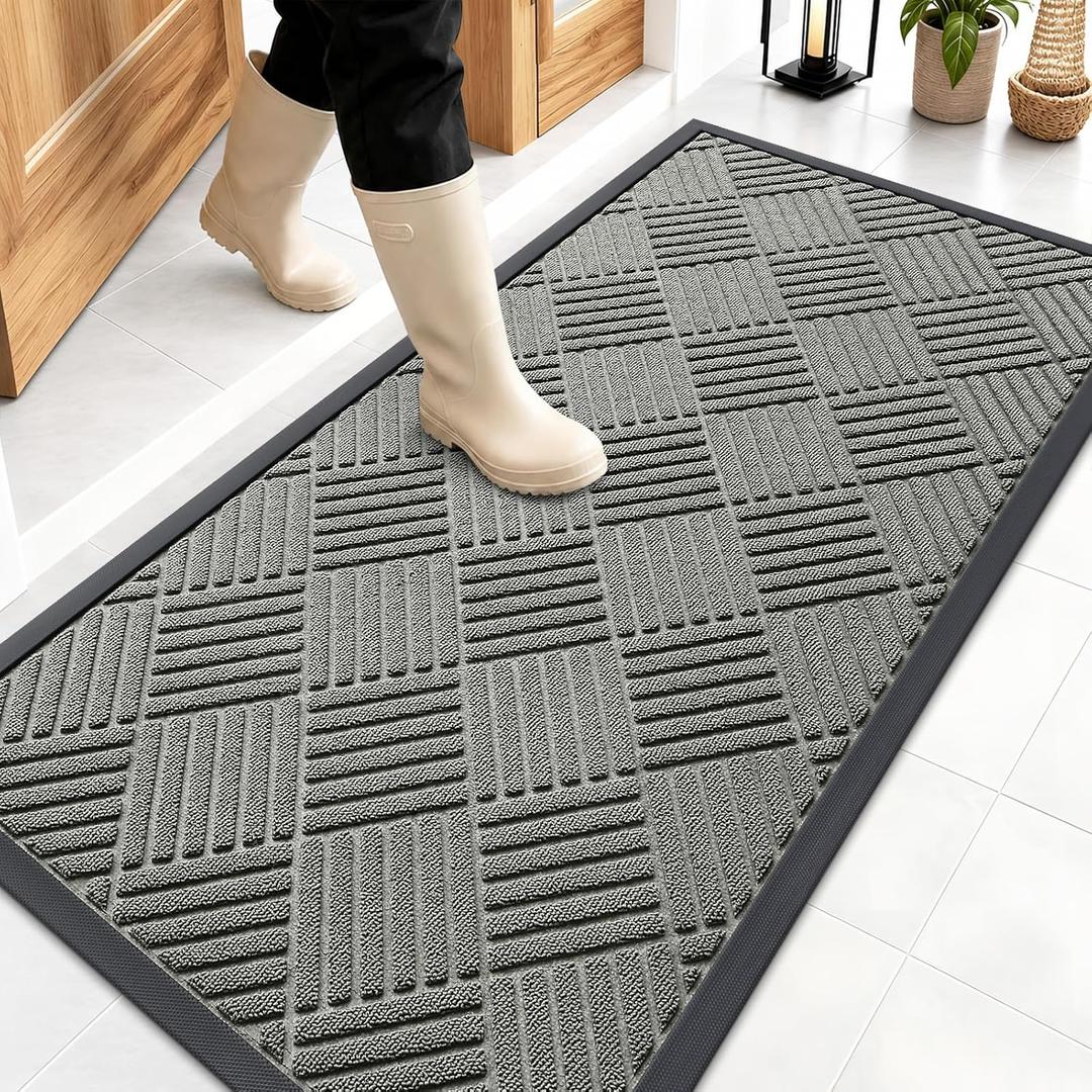 OLANLY Front Door Mat Outside Entrance 47x23, Waterproof Heavy-Duty Doormat