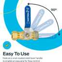 Eastman 1/2 Inch Compression Heavy Duty Full Port Ball Valve, Brass Plumbing Fitting, 20096LF