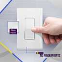 ENERLITES Matte White Light Switch with Screwless Wall Plate, Decorator Paddle Rocker Wall Switch, Single Pole, Grounding Screw, Residential Grade, 15A 120V/277V, UL Listed, 91150-MW-20PCS (20 Pack)