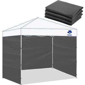 Fanpat Instant Canopy Tent Sidewalls for 10x10 Pop Up Canopy Waterproof (Dusk Gray, 3 Sidewalls)