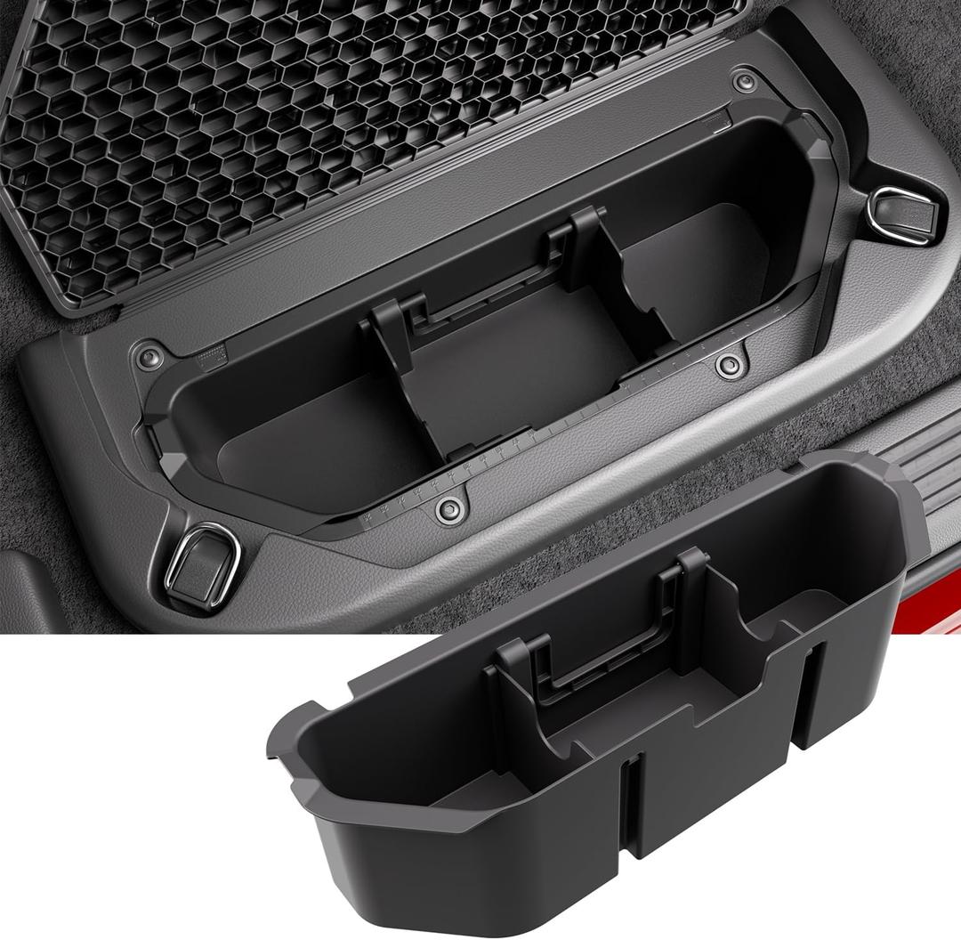 Rear Under Seat Floor Storage Box Compatible with 2019-2025 Dodge Ram 1500 Rear Inner Floor Storage Bin Replacement for 2019-2025 Dodge Ram 1500 Accessories