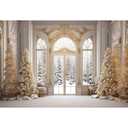 Baocicco 9x6ft Luxury Christmas Living Room Backdrops for Photography Pine Tree Christmas Palace Photo Background Family Kids Newborn Birthday Party Decor Happy New Year Eve Festival Party Banner