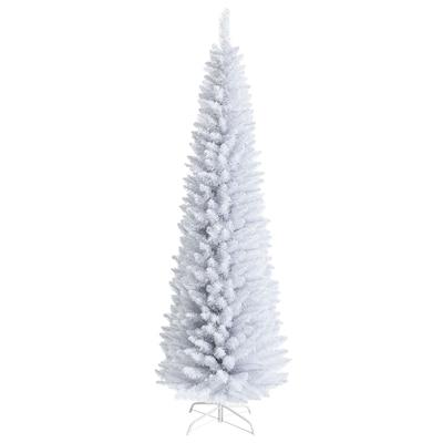  7-ft Pencil White Artificial Christmas Tree