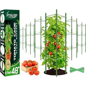 Legigo 4-Pack Tomato Cage for Garden Plant Support- Up to 48inch Garden Stakes Tomato Cage, Tomato Trellis for Potted Plants, Tomato Cages Plant Stakes for Climbing Vegetables Plants Flowers