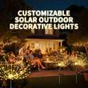 Solar Garden Lights Outdoor Waterproof (2 Pack),Solar Landscape Lighting,60LED Firework Lights for Garden, Pathway, Party & Christmas,Multicolor