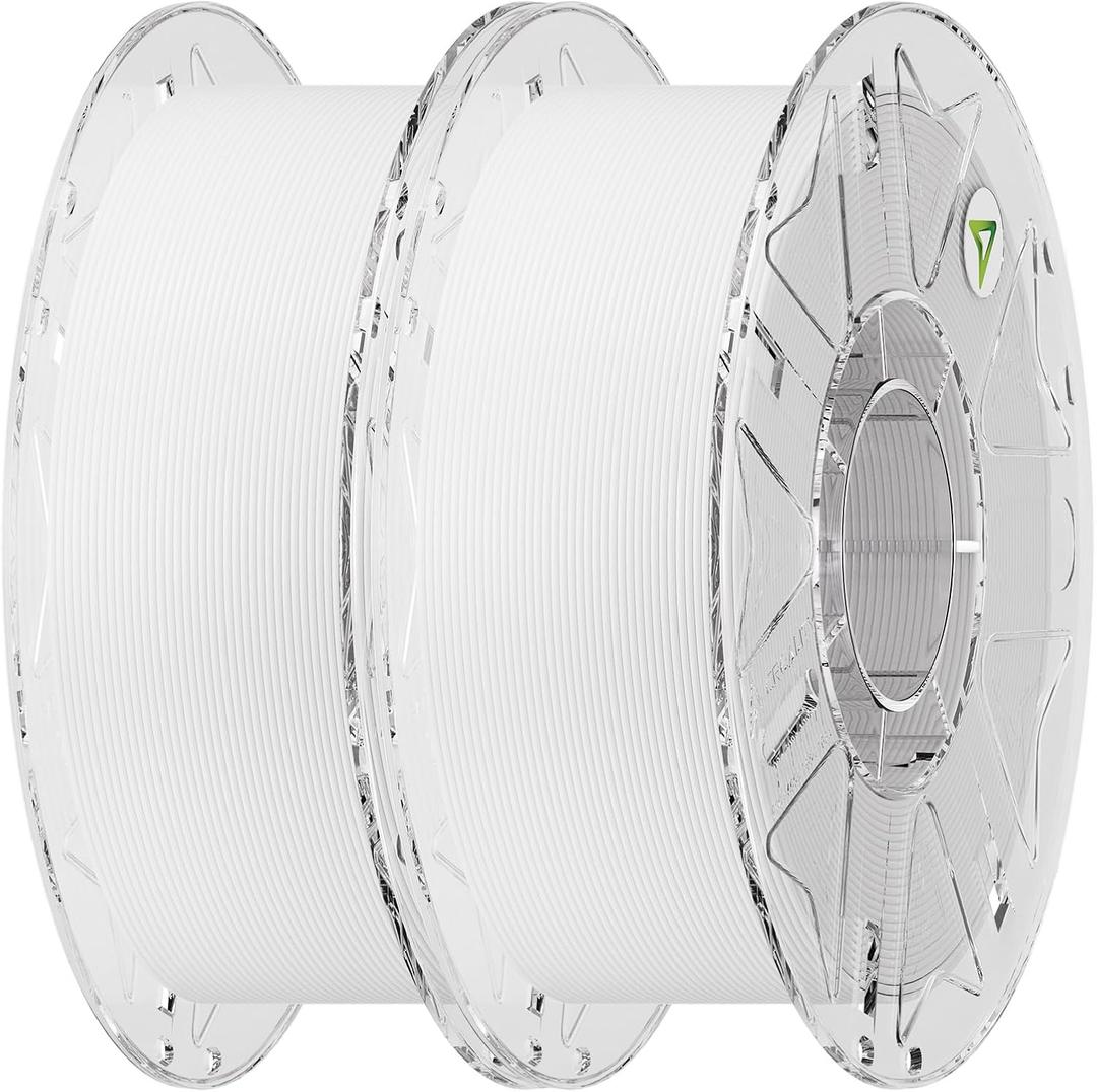 Creality Hyper PLA Filament 1.75mm Bundle 2KG, RFID 3D Printer Filament for High-Speed Printing up to 600mm/s, 0.03mm Accuracy, 3D Printing Filament for Most 3D Printers (White&White)
