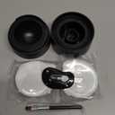 Nessus Reusable Pod Kit for Nespresso Pods Vertuo, Reuse Old Coffee Pods for Nespresso Vertuo: 100 Pcs Aluminum Foil Seal Lid, Holder, Brush, Refillable Vertuo Plus Next Capsule Machine(No Pods Come) (Black)
