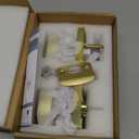 coolnews Brushed Gold Door Knob Passage Door Knobs Interior, Modern Round Door Knob Satin Brass Door Handle for Hallway Pantry Closet