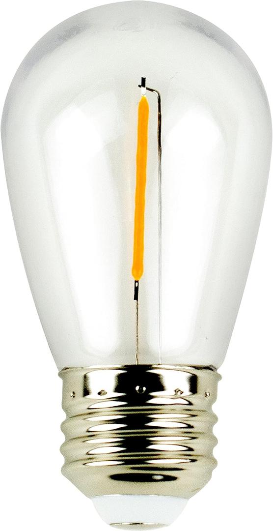 Newhouse Lighting Outdoor Weatherproof 1W S14 LED Replacement String Light Bulbs, Standard Base, 15-Pack