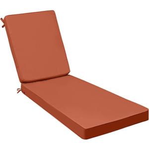 AAAAAcessories Outdoor Chaise Lounge Cushions, Fade-Resistant, Waterproof Patio Furniture Replacement Cushions, 80" x 26" x 3", Rust