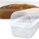 Kitchen Discovery Plastic Bread Box Container Preserve Bread Up To 5 Days and Keep Flavor and Freshness - Bread Box Plastic Storage