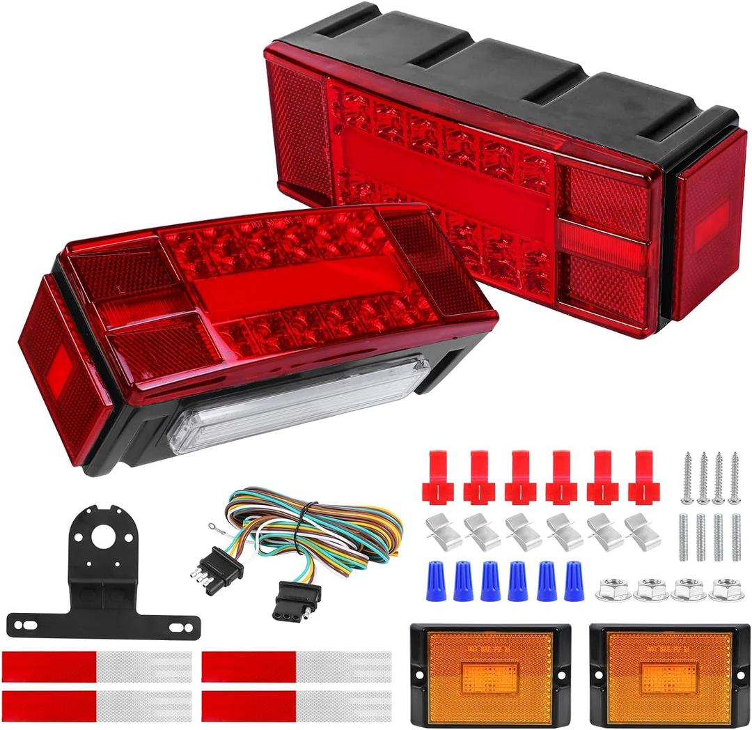 Boat Trailer Lights Led Submersible Kit, Super Bright Trailer Lights, Stop Turn License Light, DOT Approval fit For 12V Trailer Boat Truck RV Snowmobile