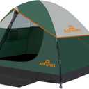 ASFANES Camping Tents 2 Person Family Dome Outdoor Portable Tent with Floor Mat and Tarp, Waterproof Windproof Anti-UV Tent Suitable for Car Camping, Backpacking, Fishing or Backyard Camping (Green)