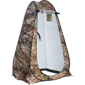 Anngrowy Pop Up Privacy Shower Tent - Portable Outdoor Camping Bathroom Toilet Changing Dressing Room - UPF40+ Waterproof (Camouflage)