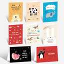 24 Funny Thank You Cards with Envelopes Bulk, 8 Designs set of 24 Cute Thank You Notes for Kids Baby Shower, Kids Thank You Card For Teachers Appreciation
