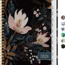 2026 Planner, Weekly and Monthly Planner for Women, January 2026 - December 2026, Hardcover 2026 Calendar Planner Book with Tabs, Inner Pocket, Spiral Bound, Perfect for Office Home School Supplies - A5 (6.3" x 8.5"), Vintage Petals