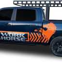 Black Horse Heavy Duty Ladder Rack Over Cab System 5.5' Bed Black Powder Coated Compatible with All 3/4-ton trucks with 5.5ft to 5.7ft bed length Not compatible with tonneau covers-CSFRHD55B
