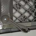 MYPET North States Paws Portable Pet Gate: 26-40" Wide. Pressure Mount. No Tools Needed. Made in USA, 23" Tall, Expandable, Durable Dog Gates for Doorways, Fieldstone Gray