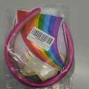 3Pcs Halloween Women Costume 2025 Accessories with Socks Stain Hot Pink Headband Large Rainbow Star Patch for Girls Cosplay