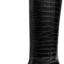 wetkiss Knee High Boots for Women - Pointed Toe Kitten Heel & Crocodile, Side Full Zipper for Easy Wear, All-Day Comfort Boots for Work, Party and Daily Chic Style, Size: 6