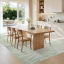 WITSHOCK Washable Rugs 8x10 Modern Area Rugs, Thin Rug for Living Bedroom Dining Room Nursery Kitchen Office, Wave Striped Rugs Indoor Carpet Soft Non Slip Stain Resistant Home Decor, Sage Green