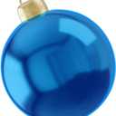 PVC Inflatable Christmas Decorations Ball, 24 Inch Oversized Yard Christmas Ornaments, Xmas Balloon Giant Inflatable Ornaments Outdoor Outside Holiday Yard Lawn Decor (Blue)