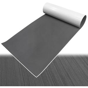 Boat Flooring EVA Foam Boat Decking Sheet Self Adhesive Marine Flooring Brushed Camo Marine Carpet for Boats Yacht Kayak Decking Cushioning Cooler Seating Helm Pad Swimming RV Golf Cart Non Slip Pad (94.5"x45.2" - 29.7sqft, D-dark Grey With Black)
