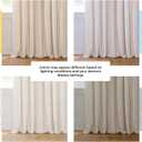 HPD Half Price Drapes Velvet Blackout Curtains/Drapes - 96 Inches Long 1 Panel Blackout Curtain Signature Pleated for Living Room & Bedroom - 25W X 96L, Ecru