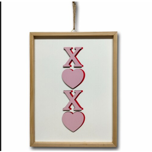 Holiday Home 14inch Block Sign XOXO 2pcs