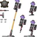 Cordless Vacuum Cleaner, 650W 55Kpa 70Mins Cordless Stick Vacuum with Hurricane Mode, 1.8L Cup, Anti-Tangle Vacuum Cordless, Self-Standing Vacuum Cleaners for Home Pet Hair Carpets