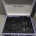 Victrola Journey II (2025 Model)  Bluetooth Suitcase Record Player  Built-in Stereo Speakers with Enhanced Bass, 3-Speed Turntable, Bluetooth Input and Output, RCA & Headphone Outputs (Lavender)