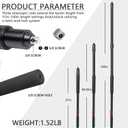 Portable Handheld Boom Pole for Shotgun Mic, 3-Section Extendable Microphone Arm for Filming with 3/8" and 5/8" Threads, 3ft to 8.3ft Adjustable Length