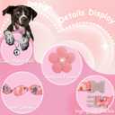 Medium Dog Collar with Flower, Dog Collars for Medium Dogs Collar for Girl Cute Dog Collar with Bell, Adjustable Length
