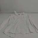 Women's Retro Long Sleeve Cool Blue Solid Shirt WRANGLER WESTERN BUTTON DOWN SHIRT L