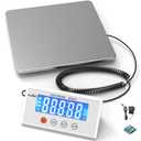 Digital Shipping Scale, 440lb Heavy Duty Stainless Steel Postal Scale for Packages, Mailing,Ideal for Home, Office, Warehouse & Shipping Business, Includes Manual & Adapter