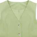 Fallorchid Womens Business Button Sleeveless V Neck Vest Fully Lined Suit Jacket Waistcoat