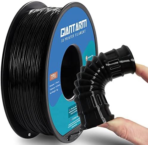 GIANTARM TPU Filament 1.75mm Flexible Soft 3D Printer Consumables Black,95A 1kg Spool (2.2 lbs.), Dimensional Accuracy +/- 0.05 mm